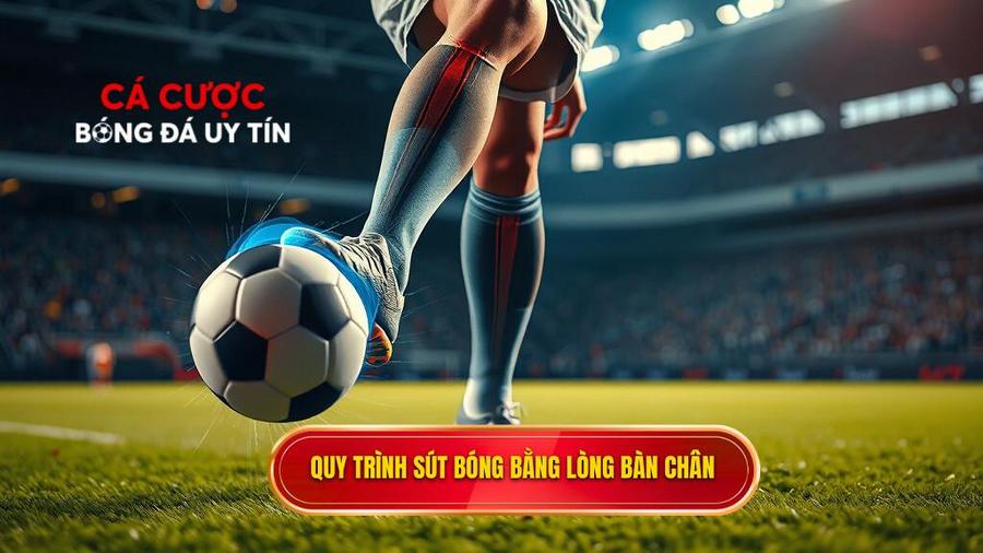 Phân tích chi tiết quy trình thực hiện kỹ thuật sút bóng bằng lòng bàn chân phải