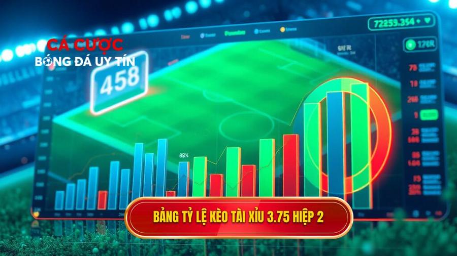 Bảng phân tích tỷ lệ thắng thua kèo tài xỉu 3.75 hiệp 2